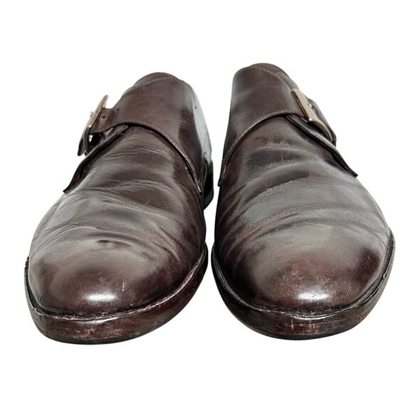 Allen Edmonds Men\'s Shoes 10 Norwich Monk Strap Buckle Dress Brown Made in Italy main image 4